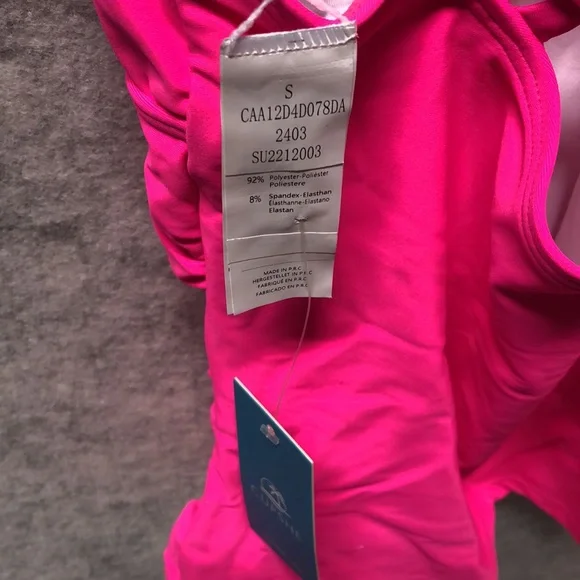 2 pc Pink and Black Swimsuit Set NWT - Picture 3 of 4